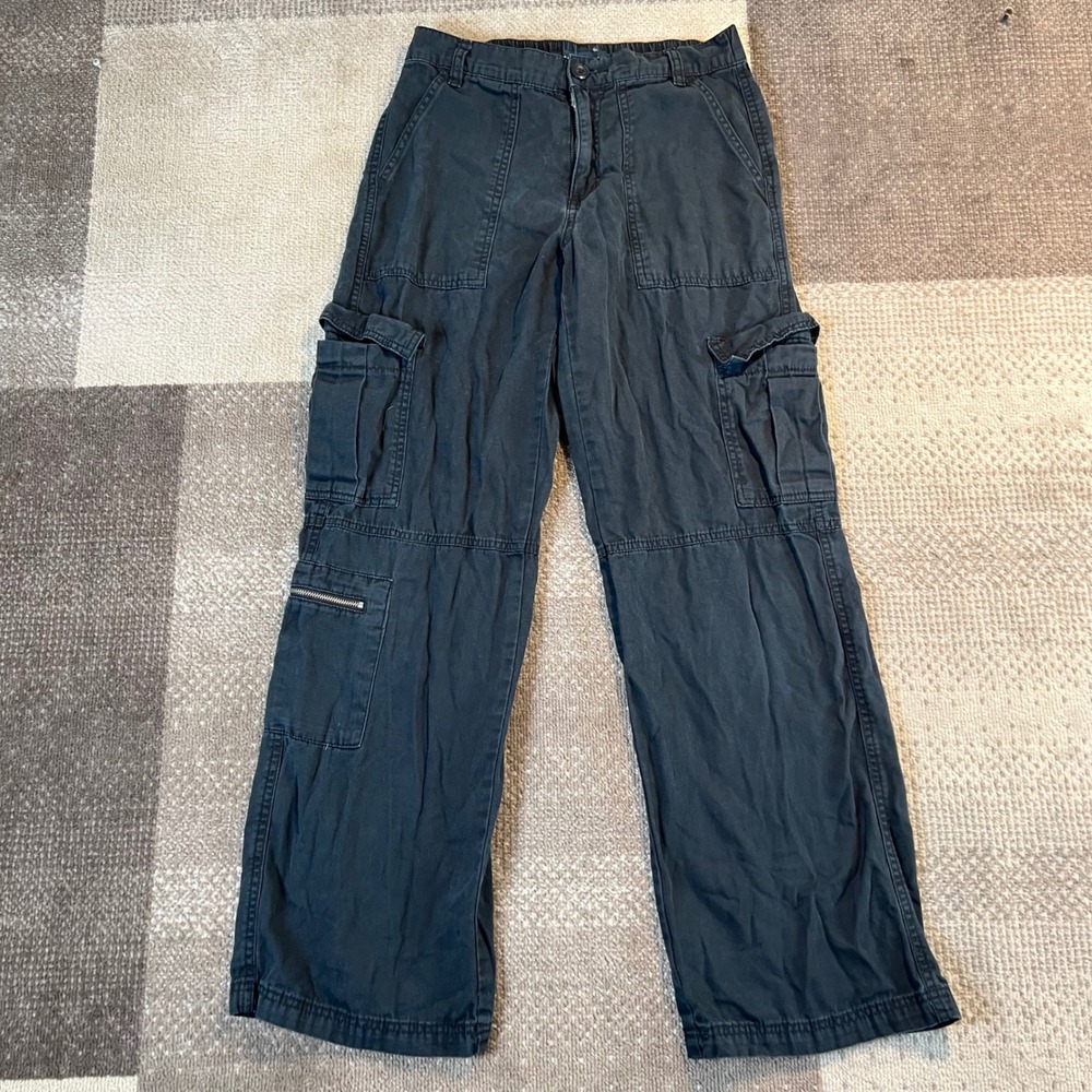 Aeropostale Utility Cargo Pants Womens XS Black Cotton Relaxed Skater Gorp